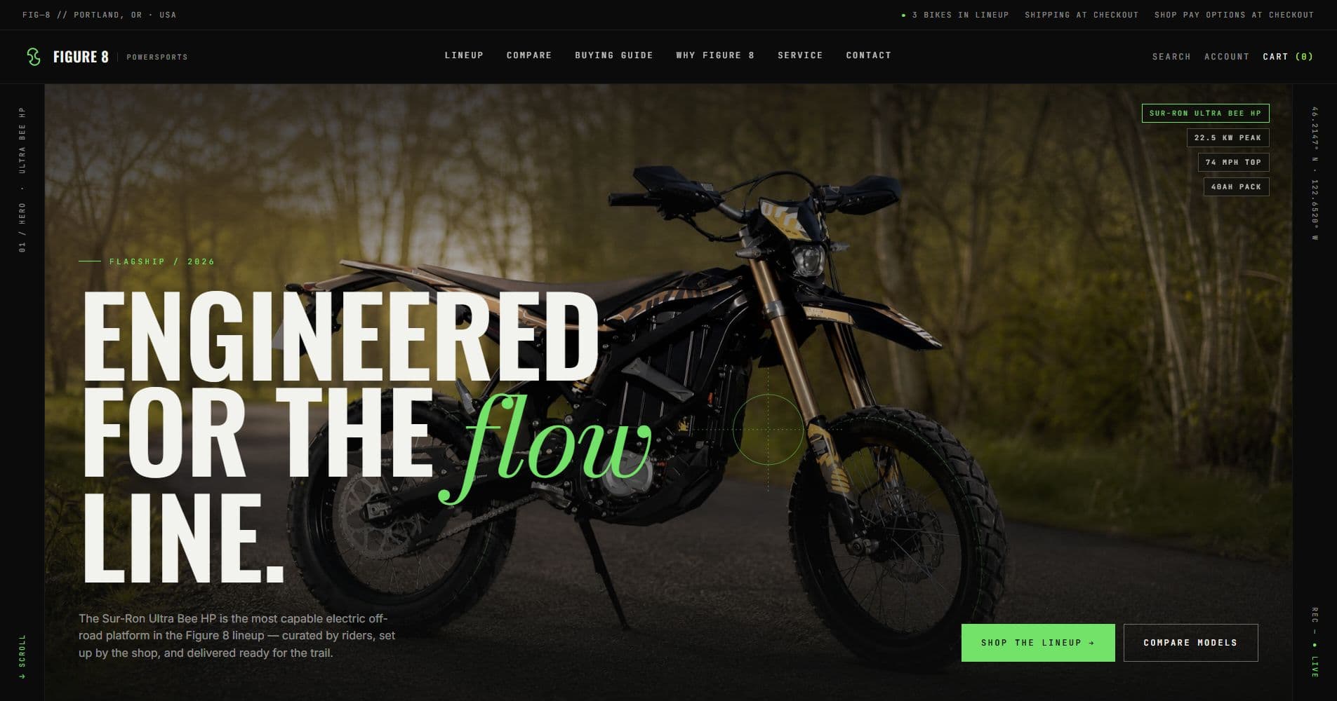 Figure 8 Powersports website designed by KALIBR
