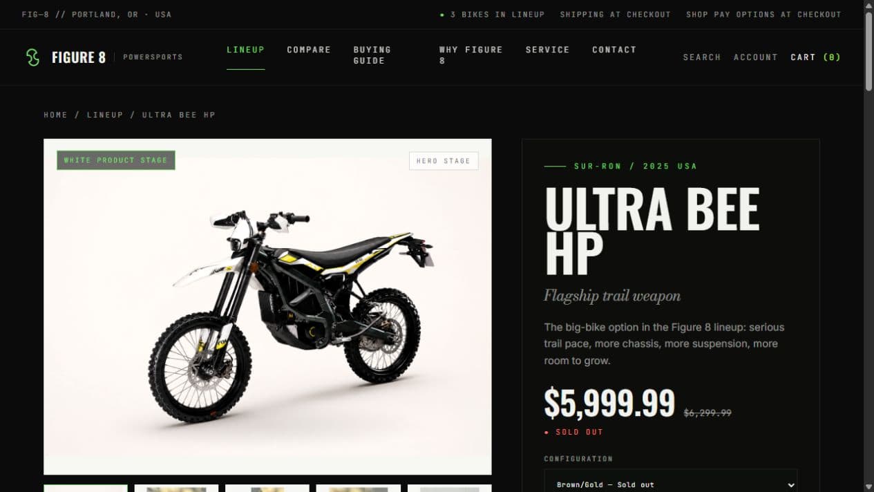Figure 8 Powersports — Product page
