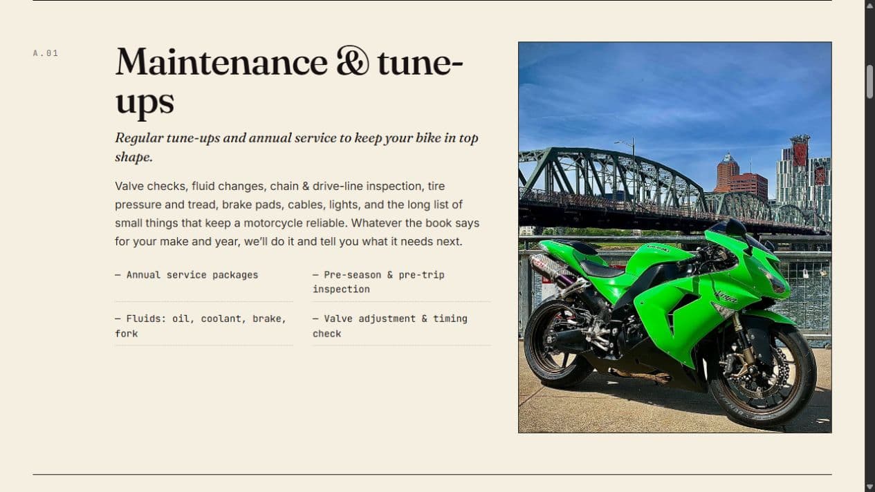 Slabtown Cycles — Maintenance and service details